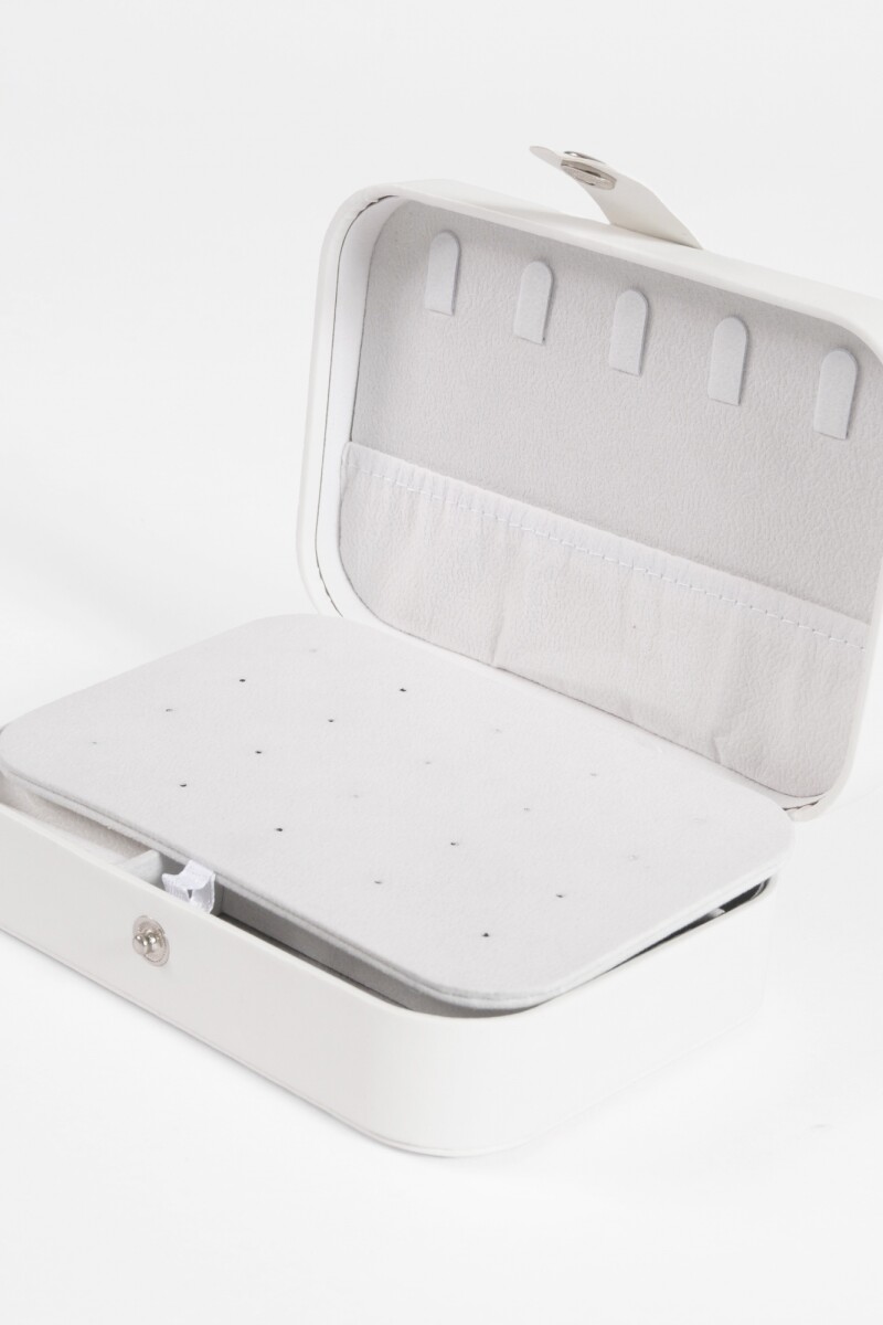 Alhajero organizador rectangular con broche crudo