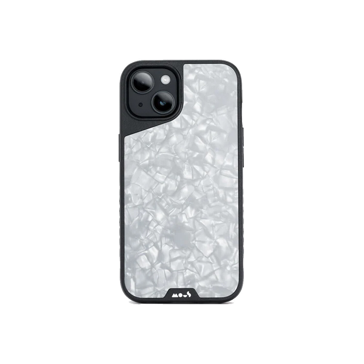 Protector iPhone 13/14 Mous Limitless 5.0 plateado perla 
