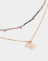 Collares Cortos Capsula Especial Collar Corto Multicadena Con Dije Místico - Dorado