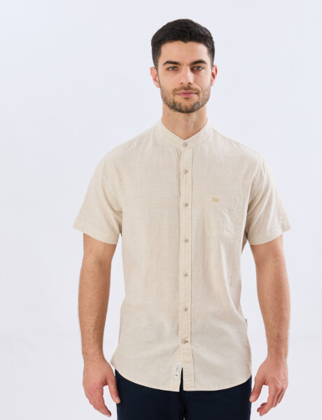 CAMISA DE LINO CUELLO MAO Arena