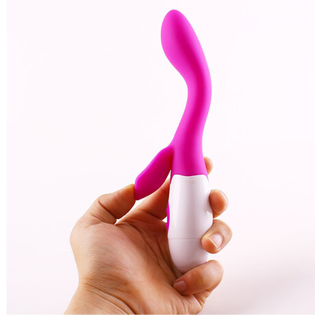 Vibrador Con Doble Estímulo Desing Curvo Recargable USB Fucsia