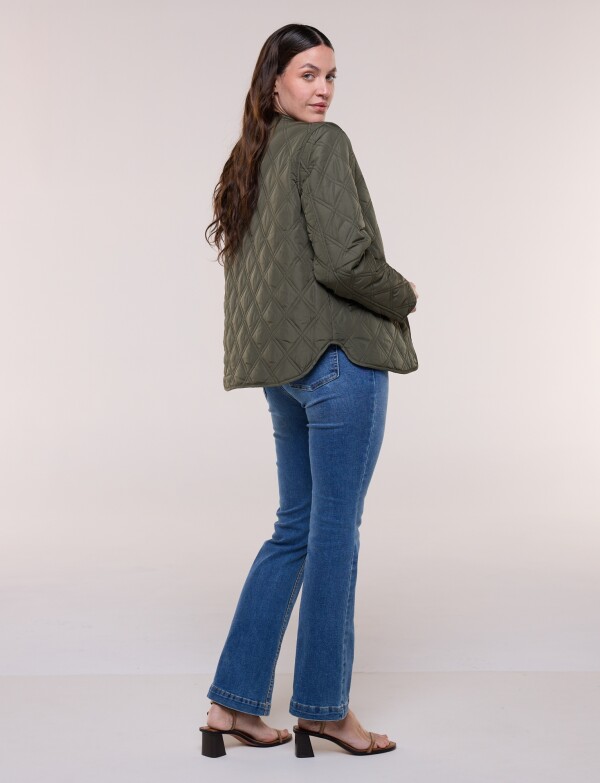 Campera Matelassé Broches A Presión OLIVA