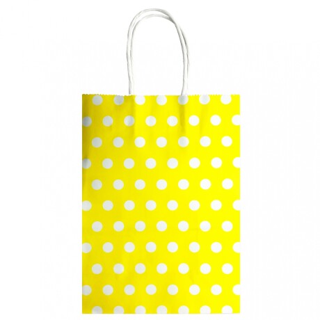 Bolsa con Asa N°1 Pack x12 Amarillo con Lunares