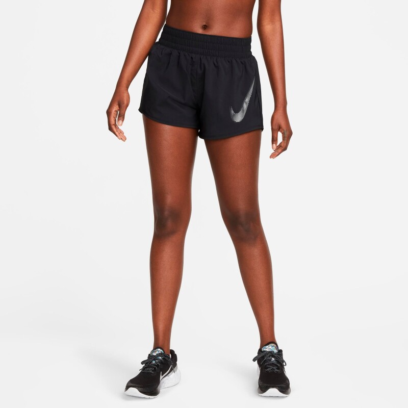 Pantalón Corto Nike One Dri-Fit Swoosh de Mujer Negro