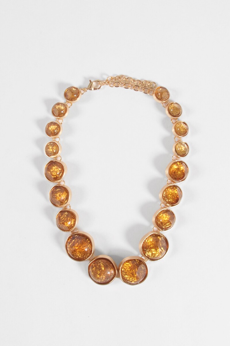 Collar gargantilla acrílico carey