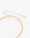 Collares Cortos Perla Collar Doble Cadena Con Esferas - Dorado