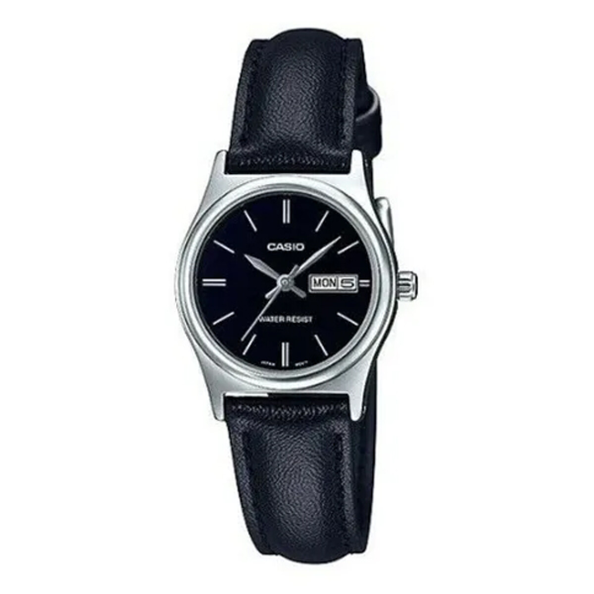 RELOJ CASIO CLÁSICO CUERO NEGRO 
