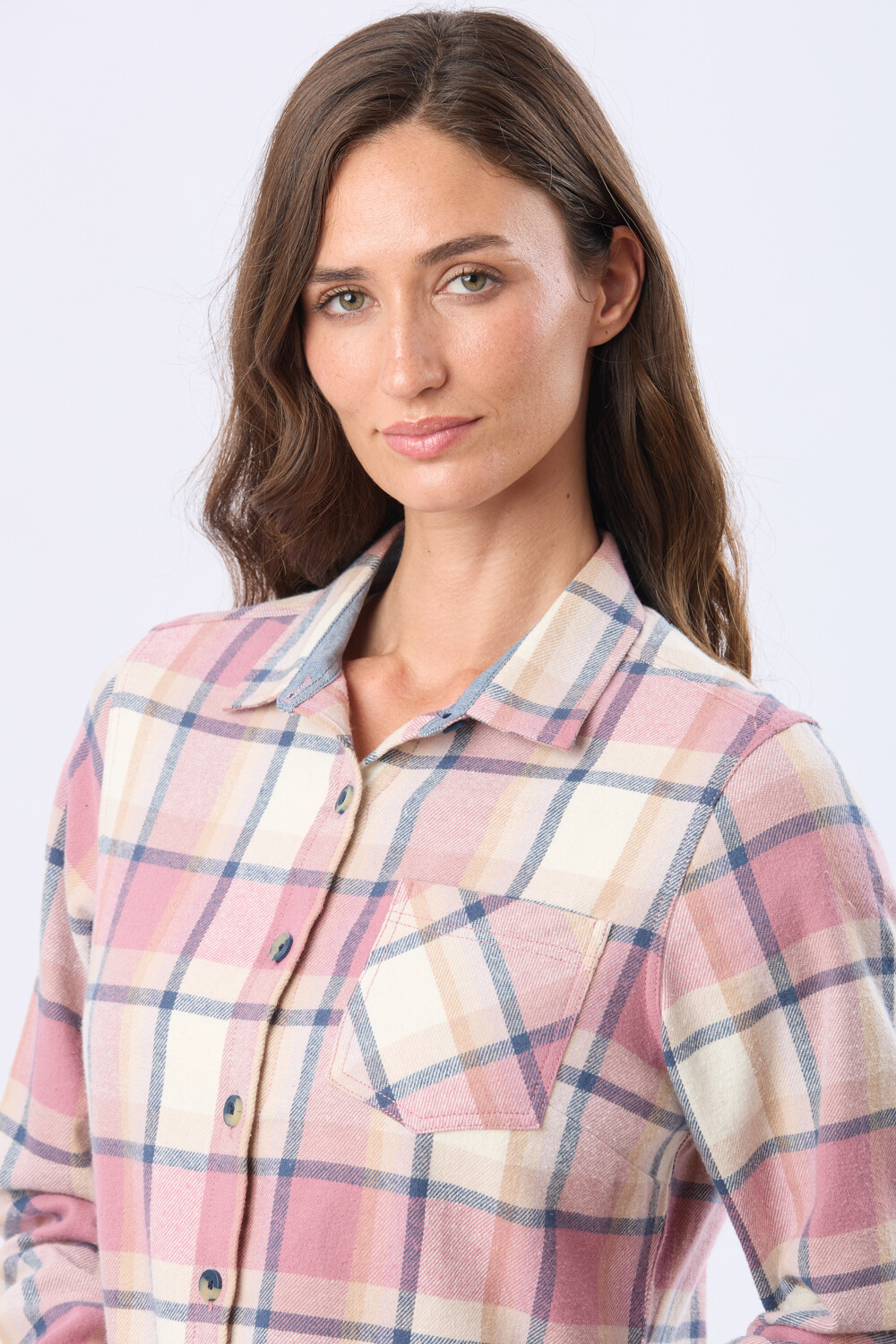 CAMISA VIYELA CUADROS Piedra