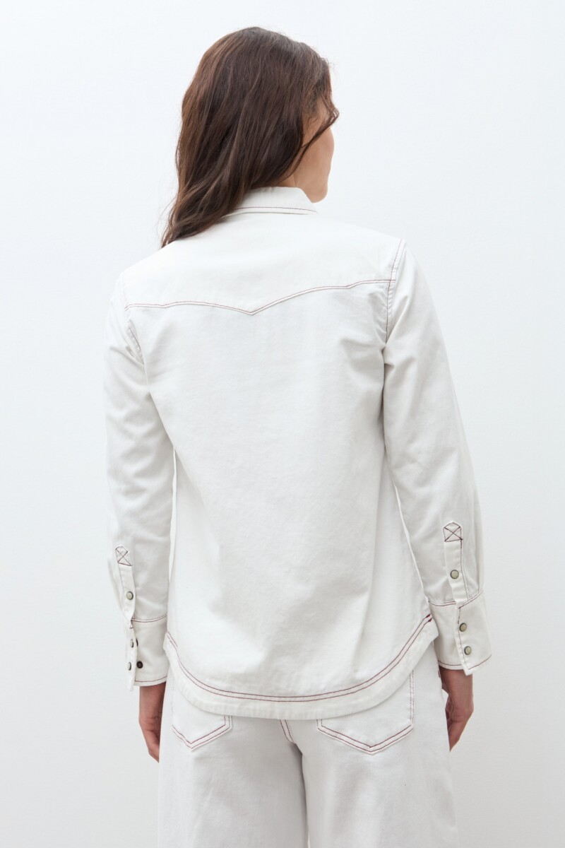 Camisa de jean clasica crudo