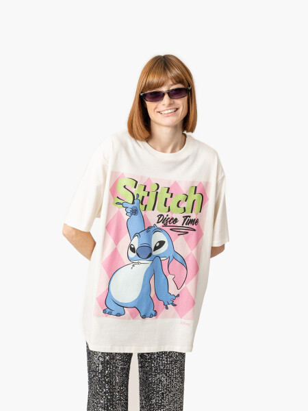 REMERA STITCH DISCO TIME OFF WHITE