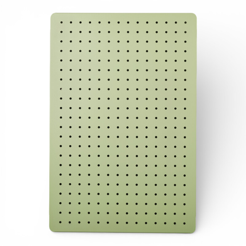 Panel perforado pegboard metálico organizador de pared 60x40 cm – Multiuso para el hogar Verde