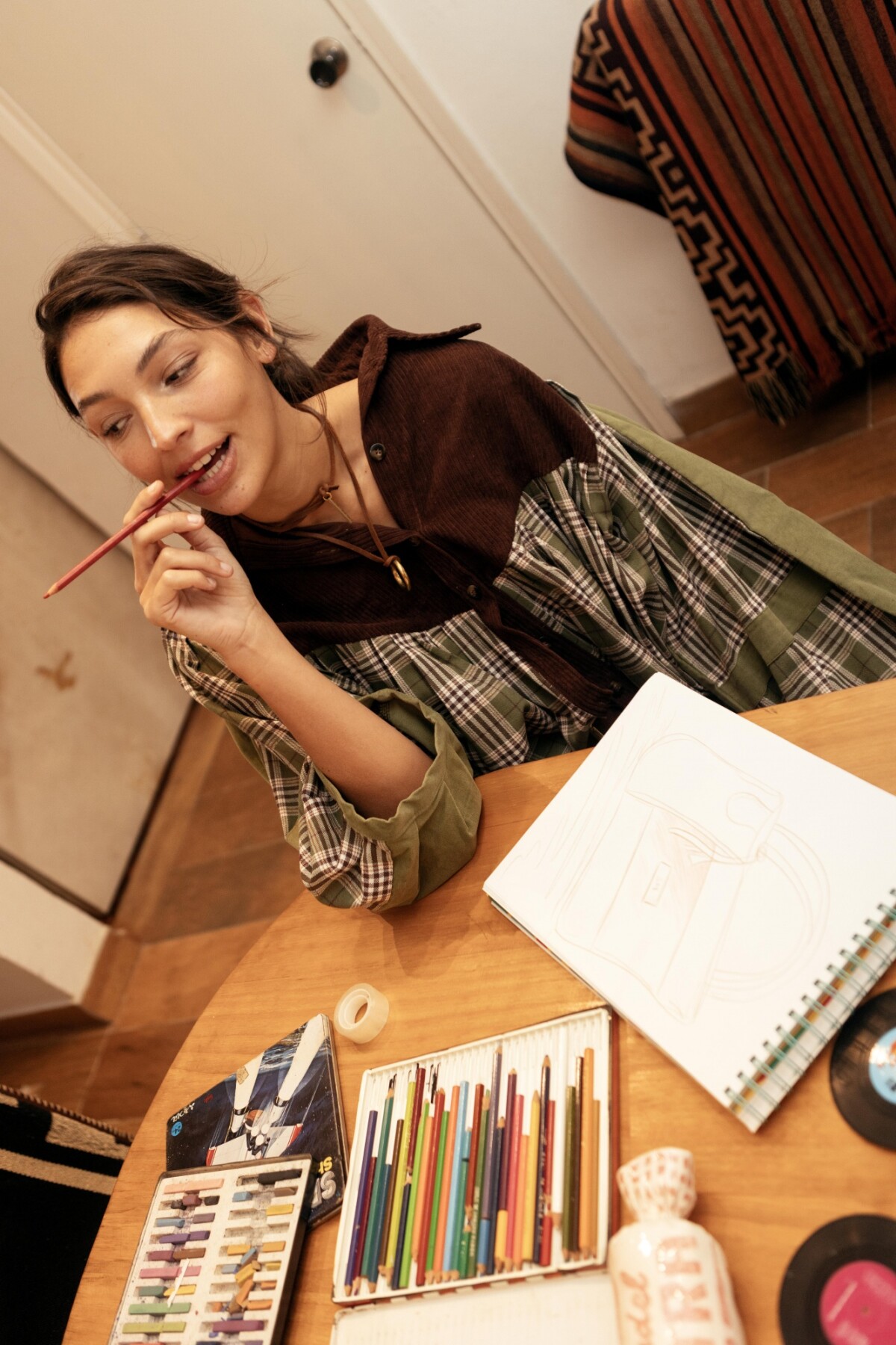 Prince Corduroy Shirt Chocolate / Verde Musgo