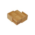 SET 4 POSAVASOS MADERA BAMBOO 10x10x1CM NATURAL SET 4 POSAVASOS MADERA BAMBOO 10x10x1CM NATURAL