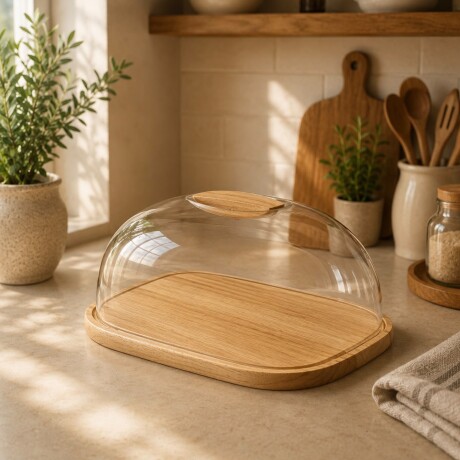 Campana para Tortas con Base de Madera de Bambú y Tapa Acrílica – Largo 30,5 cm x Ancho 22,5cm x Alto 12.5cm Campana para Tortas con Base de Madera de Bambú y Tapa Acrílica – Largo 30,5 cm x Ancho 22,5cm x Alto 12.5cm