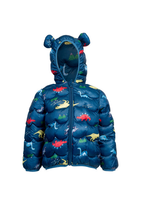 Campera estampada Azul