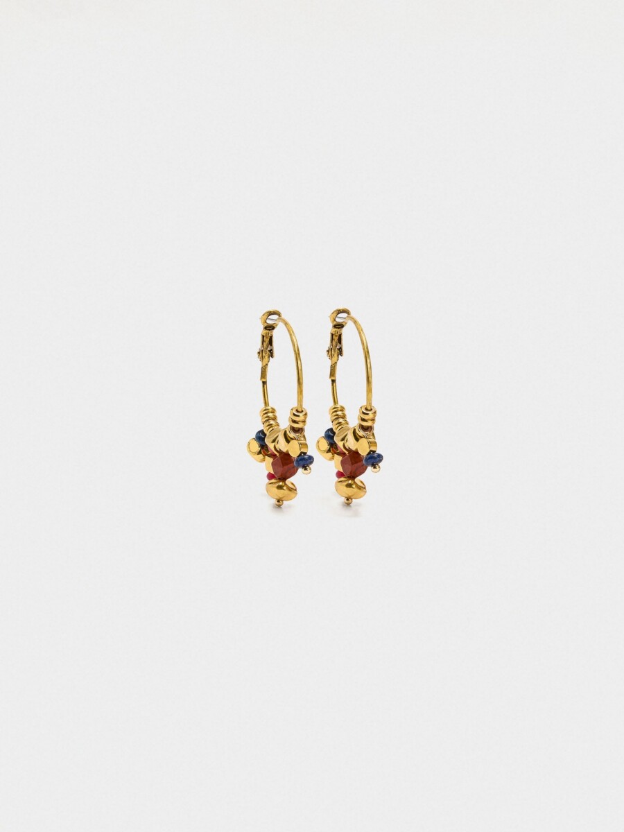 Aros Con Piedras multicolor