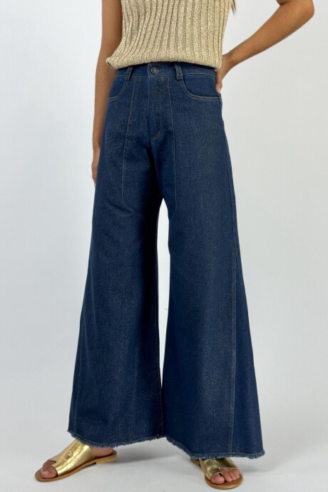 PANTALÓN JACINTO JEAN LAMINADO Dorado