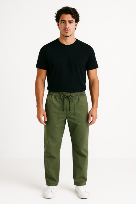 Pantalon Calvello Verde Oliva Oscuro