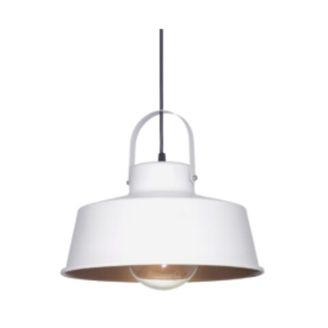 COLGANTE 1L RODEO E27 D33CM BLANCO Y DORADO COLGANTE 1L RODEO E27 D33CM BLANCO Y DORADO