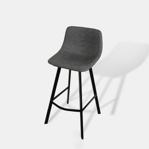 SILLA BAR CUERINA GRIS 42X45X96CM Unica