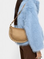 Bolso De Hombro Con Tachuelas Efecto Piel taupe