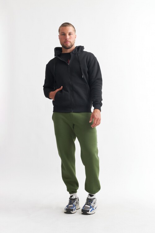 Jogger felpa VERDE OLIVA