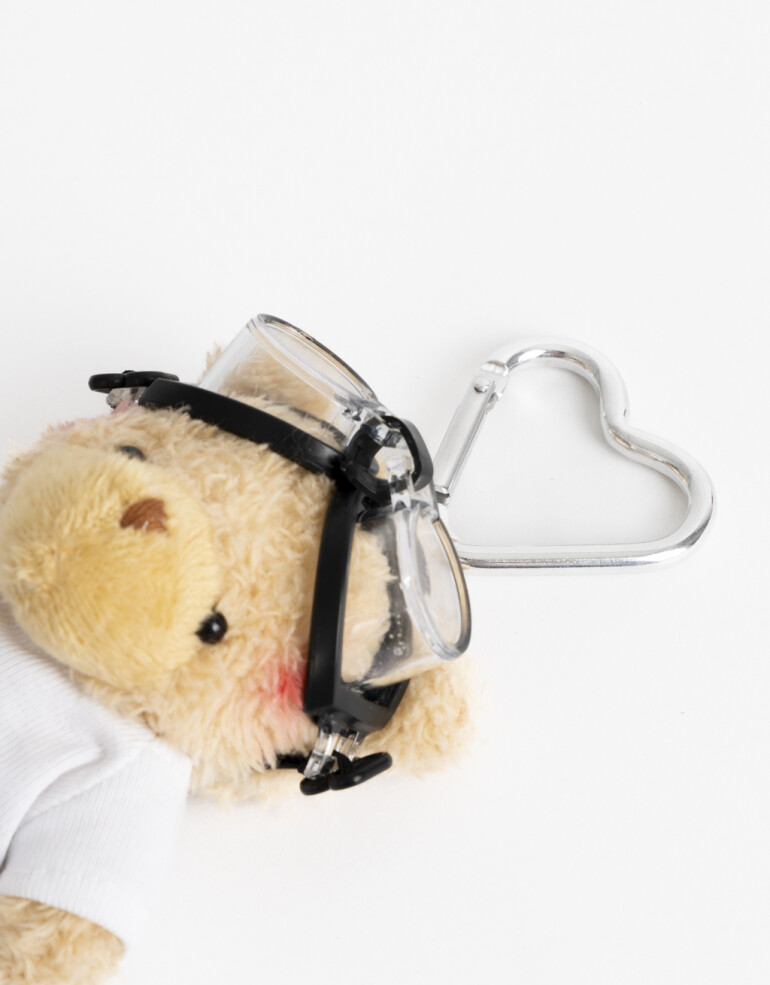 Llavero Cozy Llavero Y Bag Charm De Oso Peluche - Marron Beige