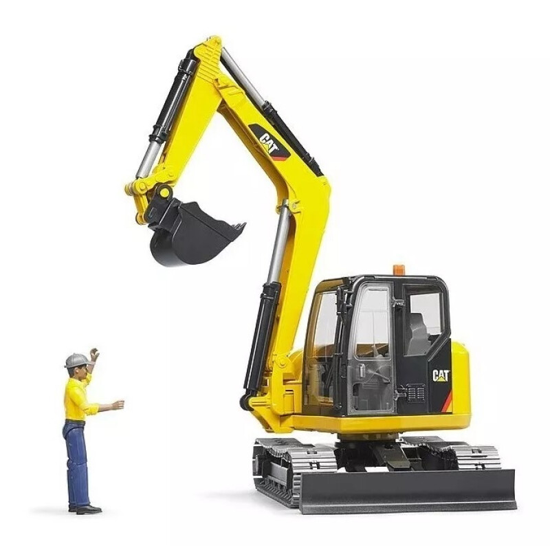 Bruder Toys 02466 CAT Miniexcavadora excavadora - Brazo operativo / Cucharón + Conductor Bruder Toys 02466 CAT Miniexcavadora excavadora - Brazo operativo / Cucharón + Conductor