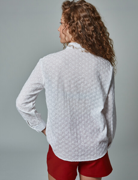 Camisa broderie blanco