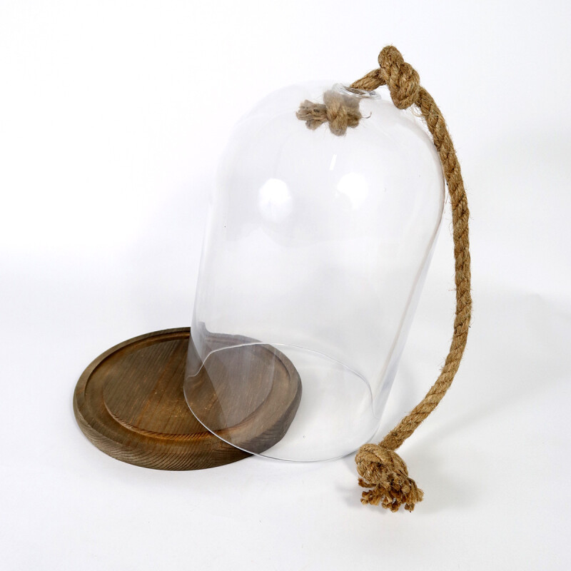 CUPULA DE VIDRIO C/BASE 19.5X32.5CM Unica