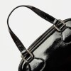 Mini bag Active Studio en efecto charol arrugado Negro