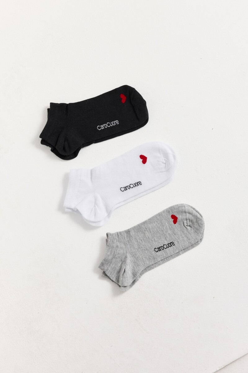 PACK SOQUETE HEART X3 - Multicolor 