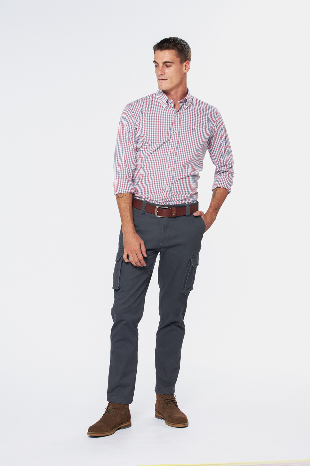 PANTALÓN CARGO Gris Oscuro