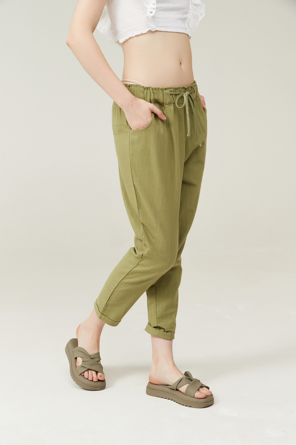 Pantalon Bengkel_b Verde Oliva