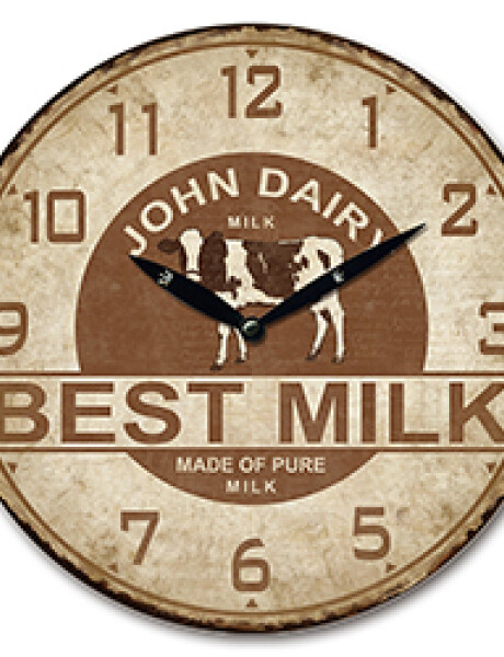 RELOJ DE PARED MDF D28.8*3.5CM BEST MILK RELOJ DE PARED MDF D28.8*3.5CM BEST MILK