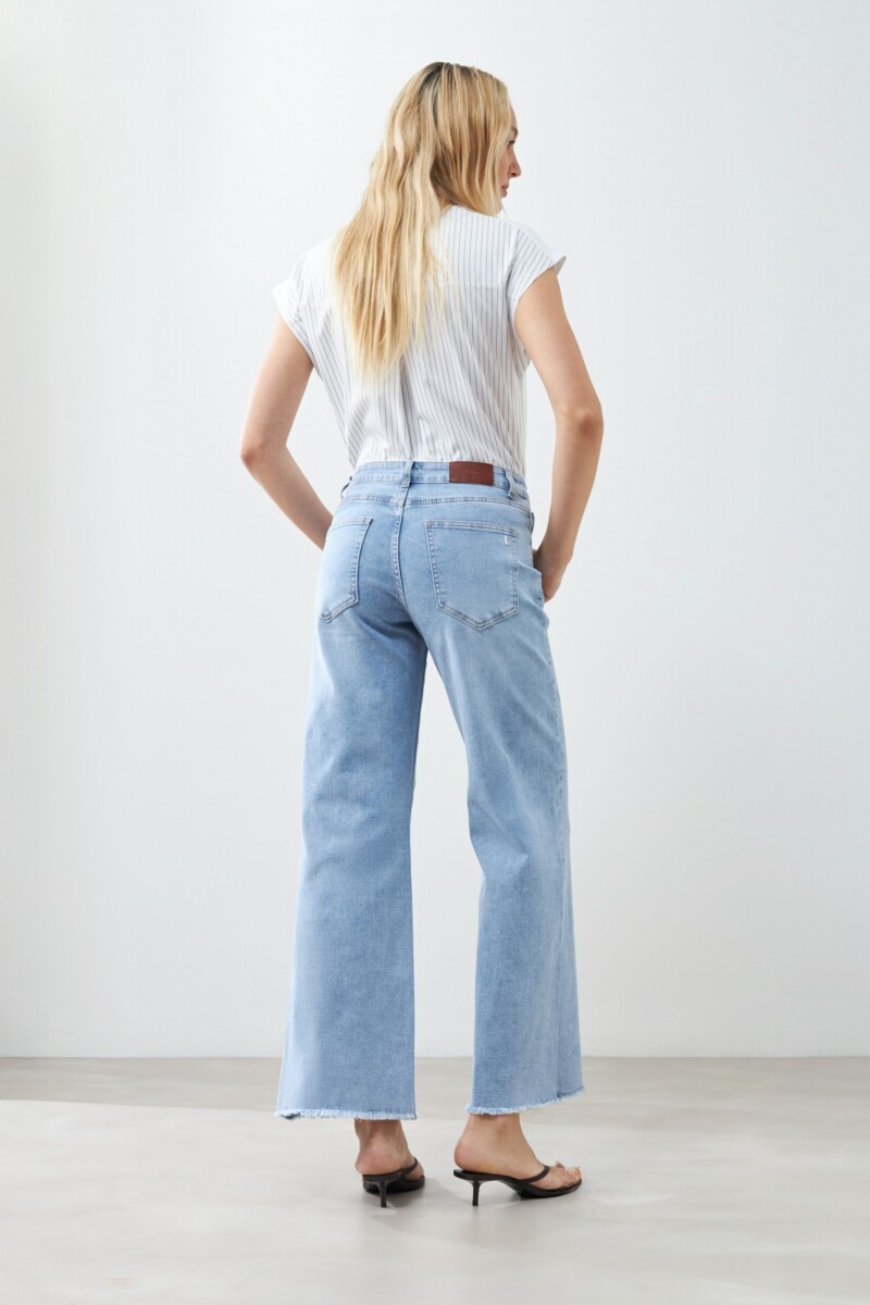Jean wide leg Sil jean claro