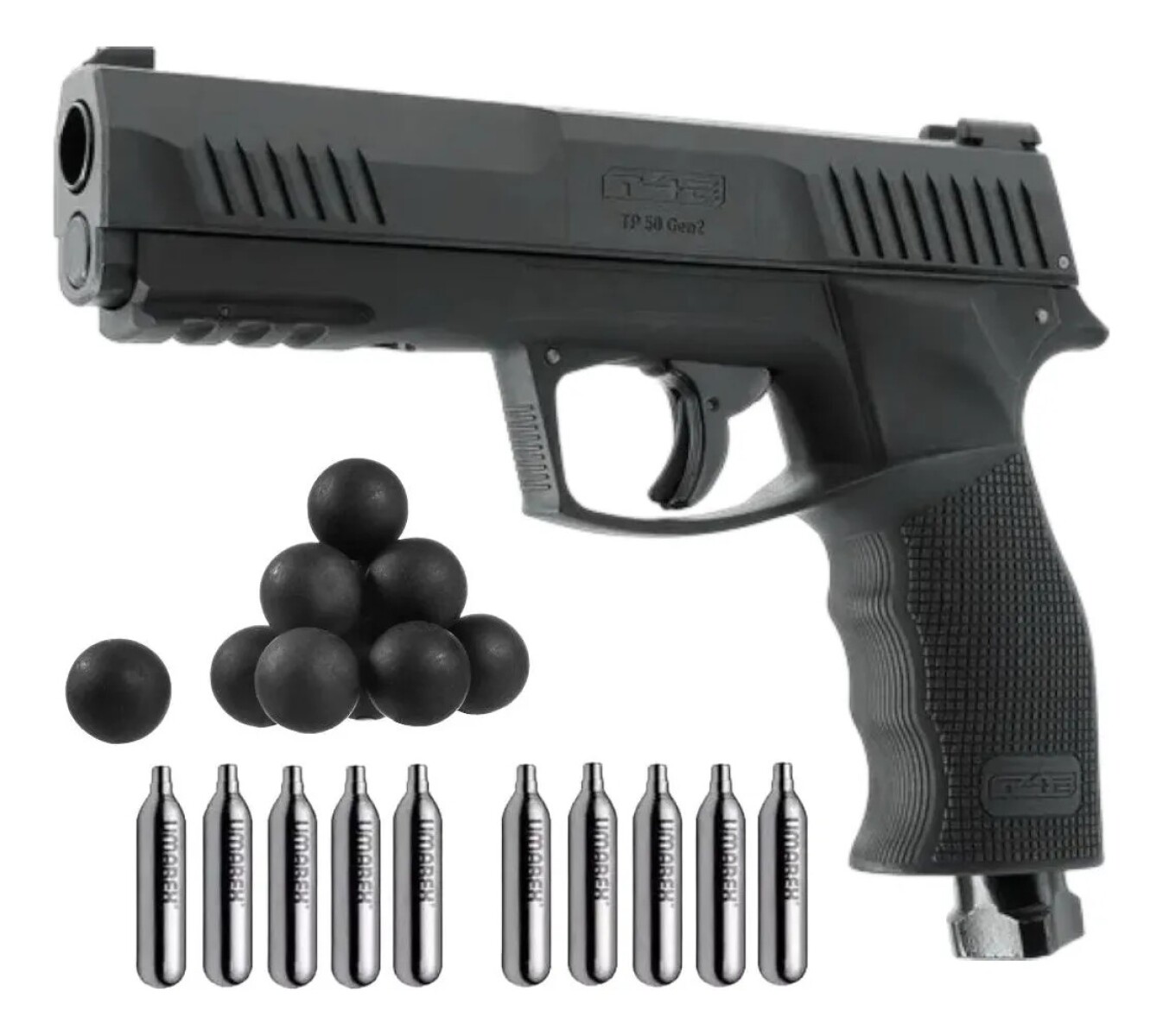 Combo Pistola Traumática TP50 Cal.50 + Munición + Garrafa 