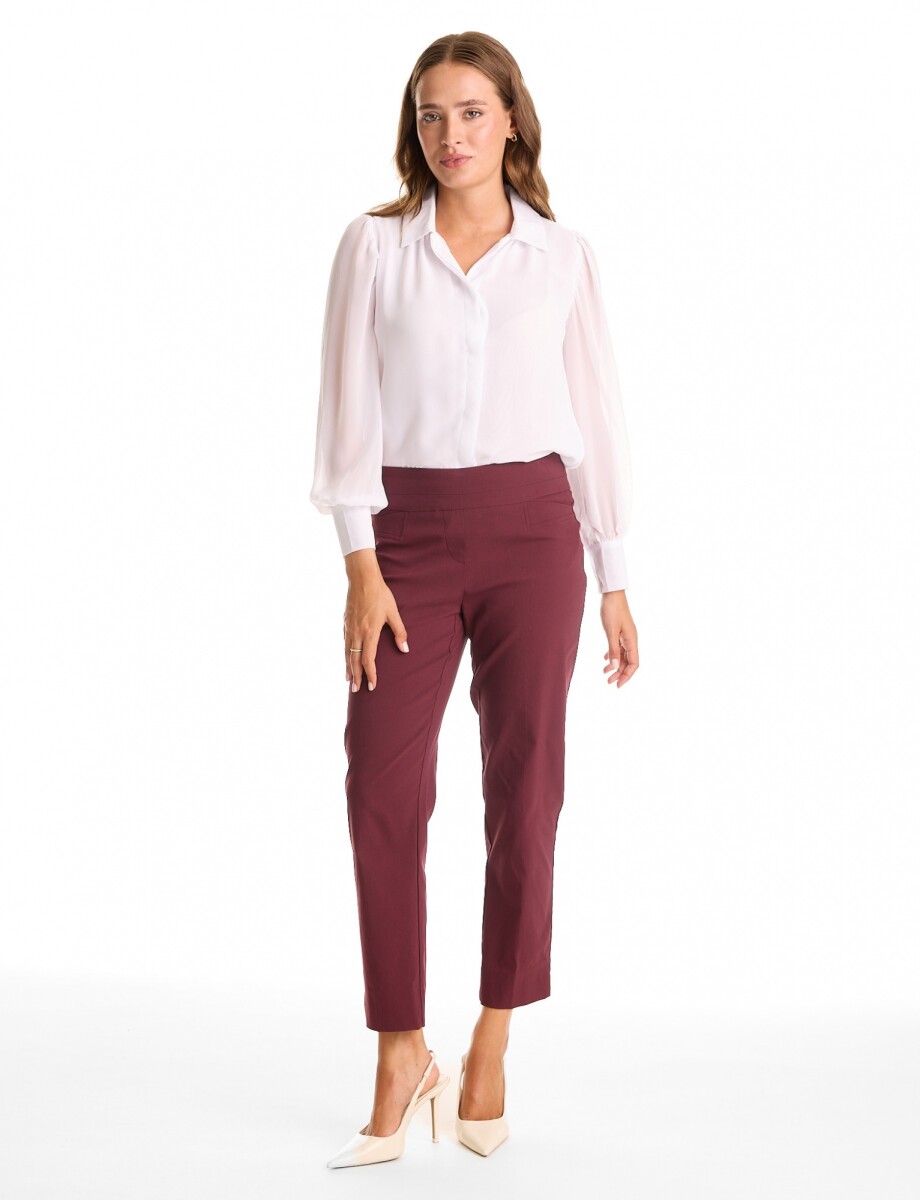Pantalon Slim - Bordeaux 