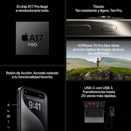 Apple - Smartphone Iphone 15 Pro Max - 6,7'' Multitáctil Super Retina Xdr Oled 120HZ Hdr. Dualsim. 5 001