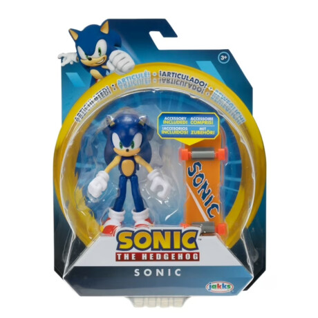 Figura Articulada Sonic The Hedgehog- Sonic w/Skate Figura Articulada Sonic The Hedgehog- Sonic w/Skate