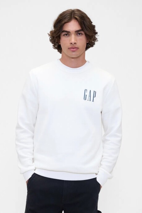 Buzo Deportivo Logo Gap Hombre New Off White