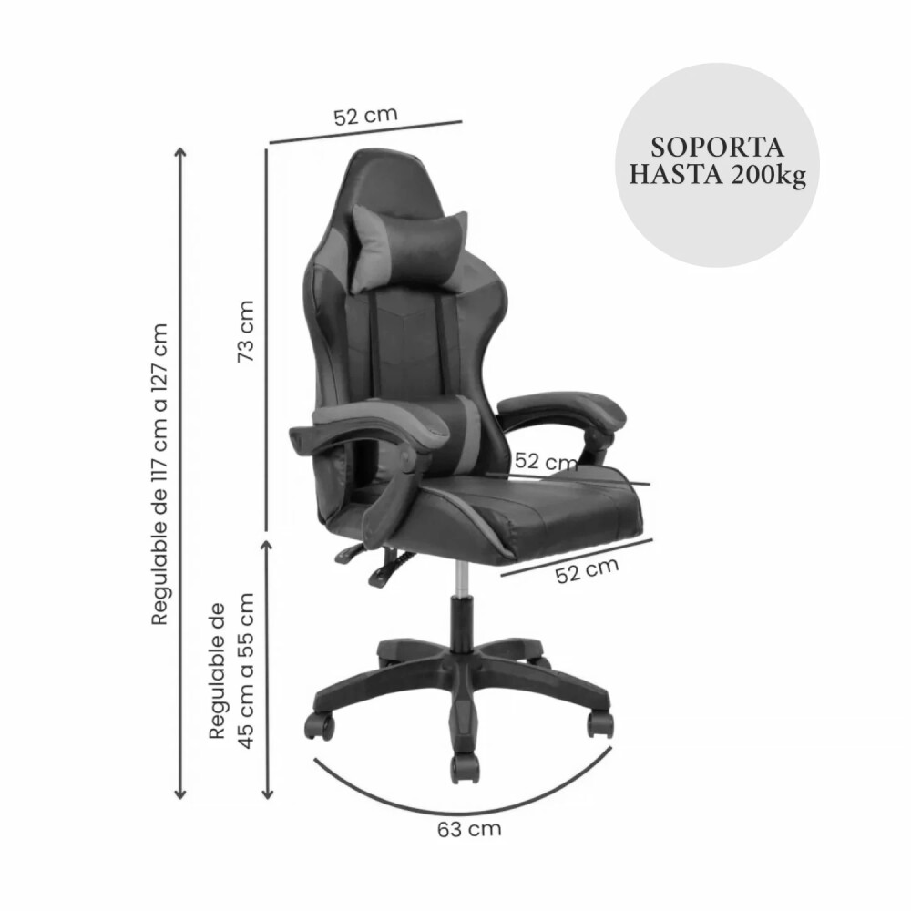 Silla Gamer Gaming Ergonomica Reclinable - PU Blanco