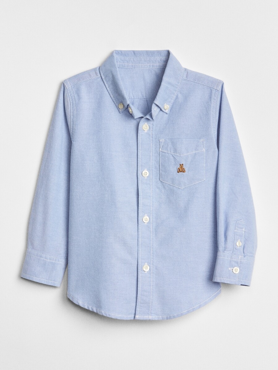 Camisa Oxford Con Bolsillo Toddler Niño - Blue Opal 420 
