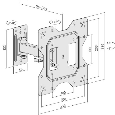 Soporte para Tv Lcd/led Movil Hasta 43'' / 30KG 001