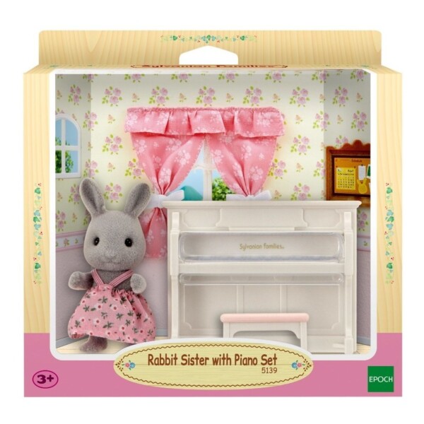 Sylvanian Families Conejo Hermana Con Piano Infantil Sylvanian Families Conejo Hermana Con Piano Infantil