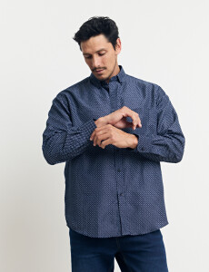 012669 CAMISA HARRINGTON LABEL Azul Osc/bla