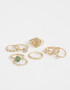 Sets Anillos Sello Set De Anillos Con Sello - Dorado