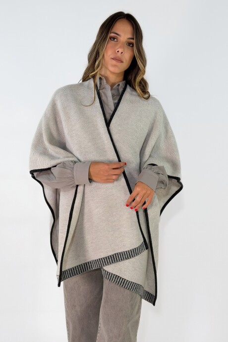 RUANA ALBA Gris Claro