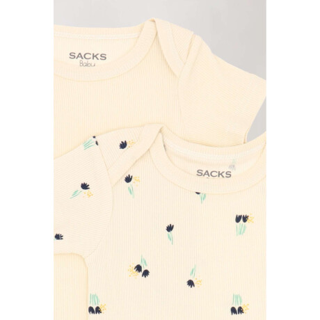 Pack x2 body algodón rib Celeste