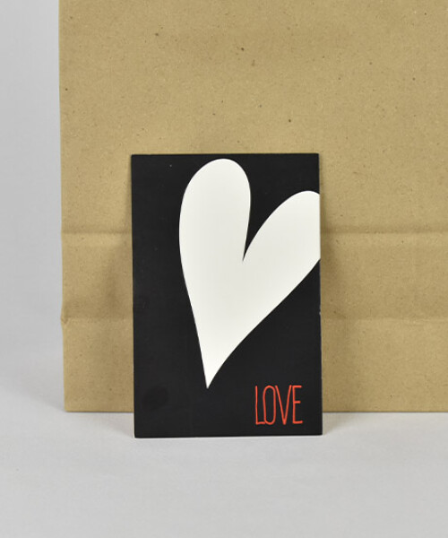 TARJETA 10X15 cm LOVE BLACK